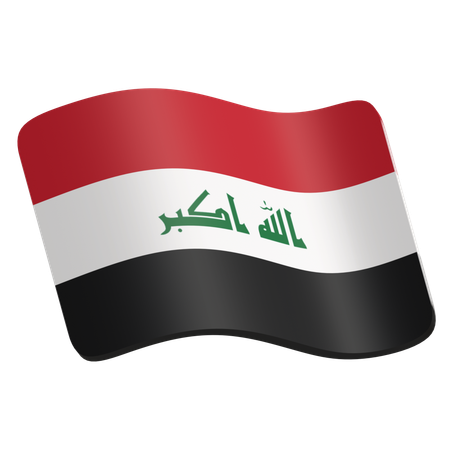 Drapeau de l'Irak  3D Icon
