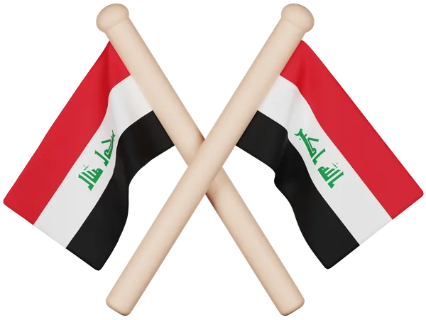 Drapeau de l'Irak  3D Icon