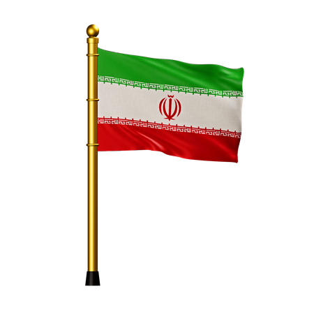 Drapeau iranien  3D Icon