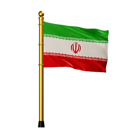 Drapeau iranien  3D Icon