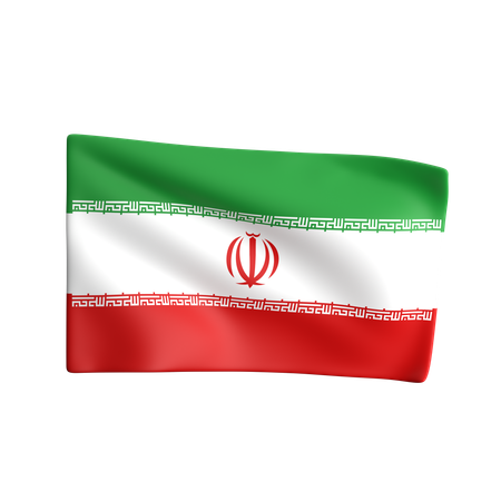 Drapeau iranien  3D Icon