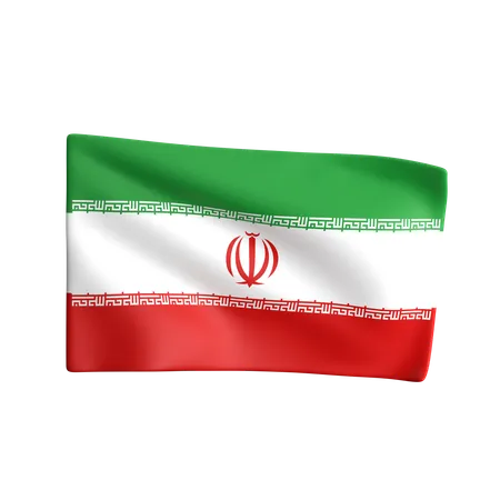 Drapeau iranien  3D Icon