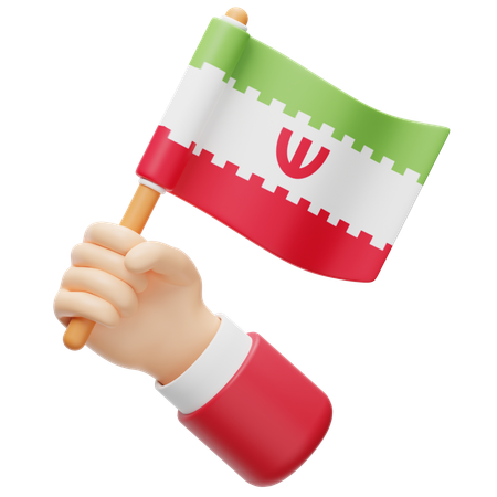 Drapeau iranien  3D Icon