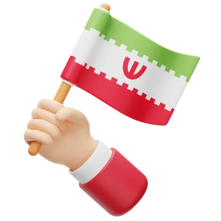 Drapeau iranien  3D Icon