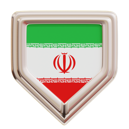 Drapeau iranien  3D Icon