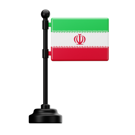 Drapeau iranien  3D Icon