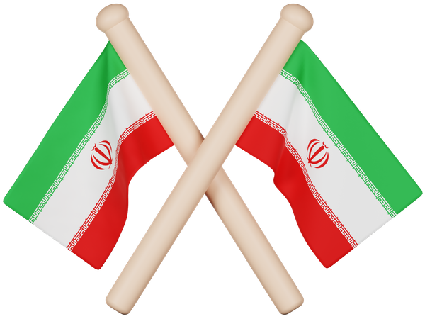 Drapeau iranien  3D Icon