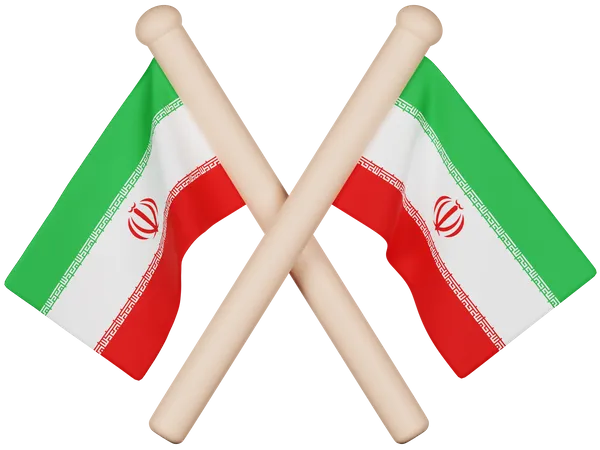 Drapeau iranien  3D Icon