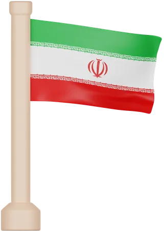 Drapeau iranien  3D Icon