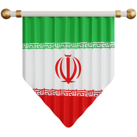 Drapeau iranien  3D Icon