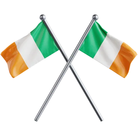 Drapeau irlandais 1  3D Icon