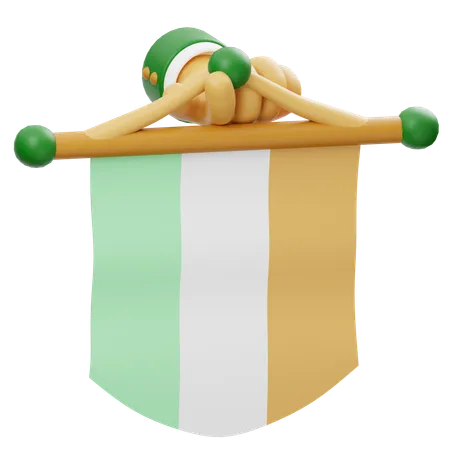 Drapeau irlandais  3D Icon