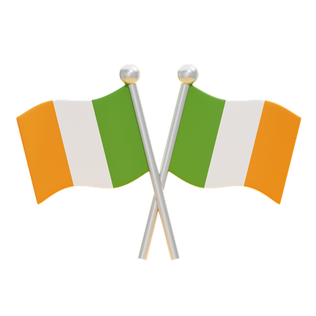 Drapeau irlandais  3D Icon