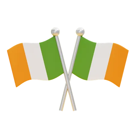 Drapeau irlandais  3D Icon