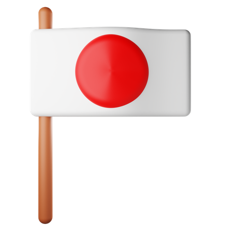 Drapeau du japon  3D Icon