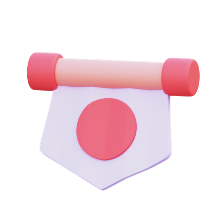 Drapeau du japon  3D Icon