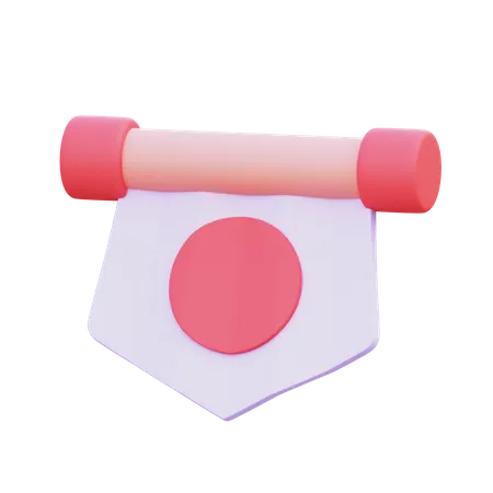 Drapeau du japon  3D Icon