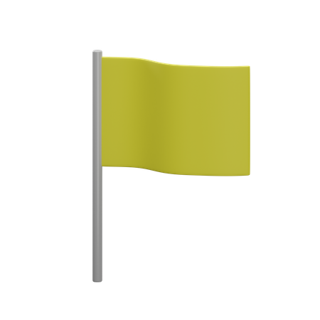 Drapeau jaune  3D Icon