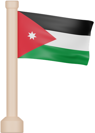 Drapeau jordanie  3D Icon