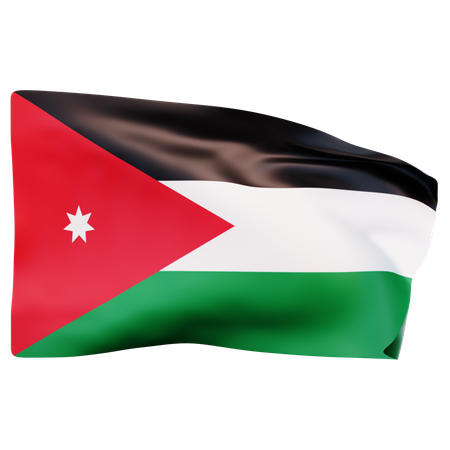 Drapeau jordanie  3D Icon