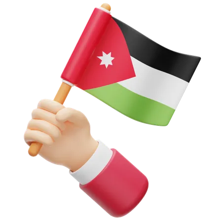 Drapeau jordanie  3D Icon