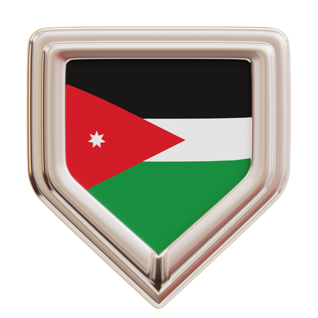 Drapeau jordanie  3D Icon