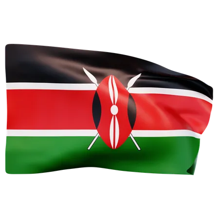 Drapeau kenyan  3D Icon