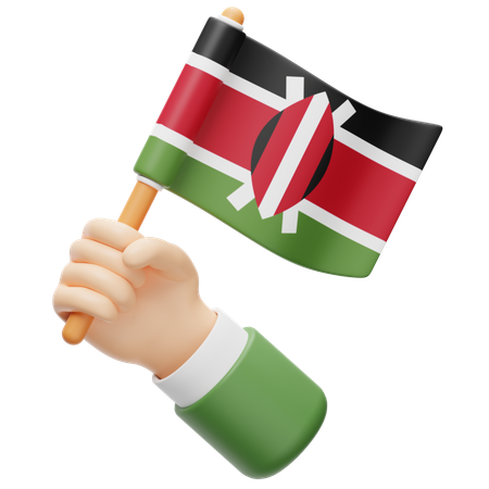 Drapeau kenyan  3D Icon