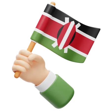 Drapeau kenyan  3D Icon