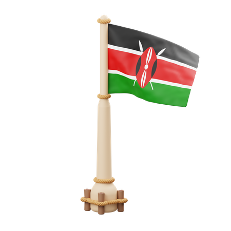 Drapeau kenyan  3D Icon