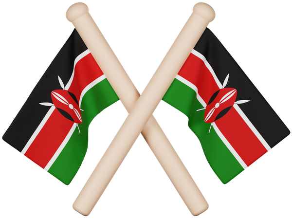 Drapeau kenyan  3D Icon