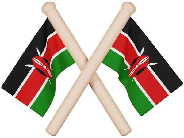 Drapeau kenyan  3D Icon