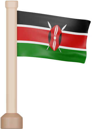 Drapeau kenyan  3D Icon