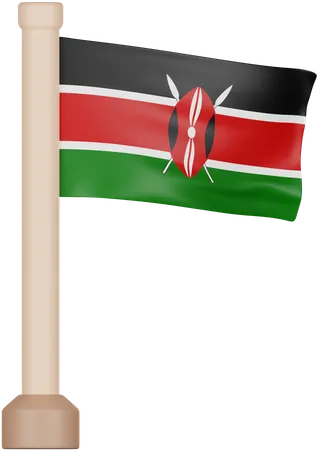 Drapeau kenyan  3D Icon