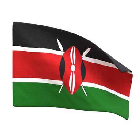 Drapeau kenyan  3D Icon