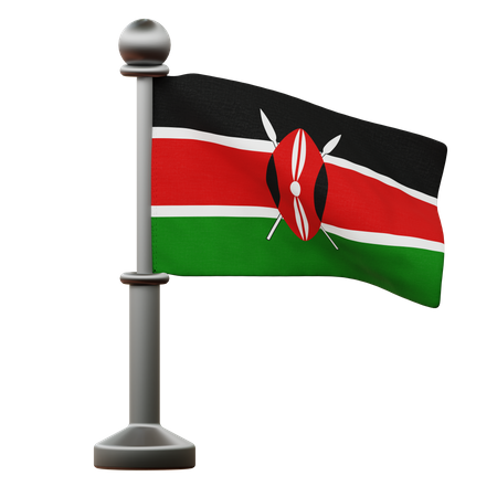 Drapeau kenyan  3D Icon