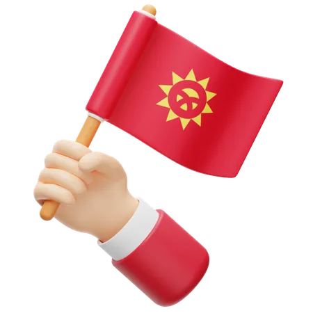 Drapeau du Kirghizistan  3D Icon