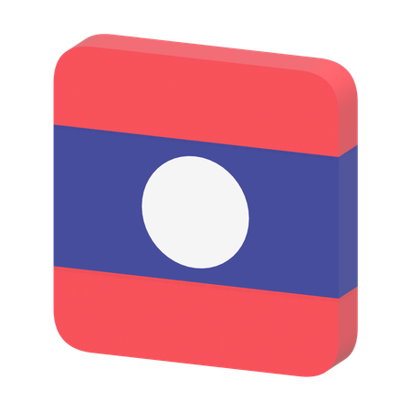 Drapeau du Laos  3D Icon