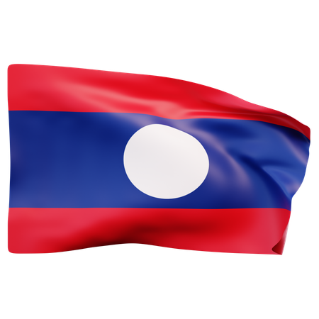 Drapeau du Laos  3D Icon