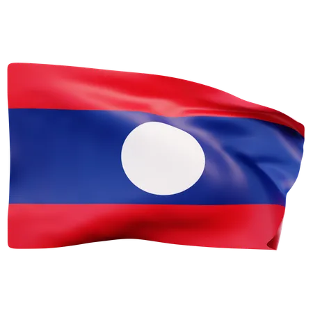 Drapeau du Laos  3D Icon