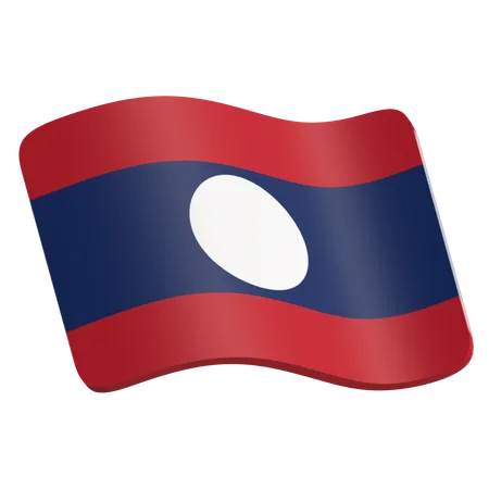 Drapeau du Laos  3D Icon