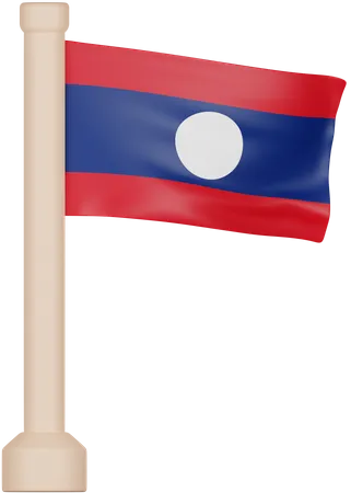 Drapeau du Laos  3D Icon