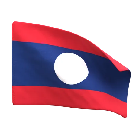 Drapeau du Laos  3D Icon