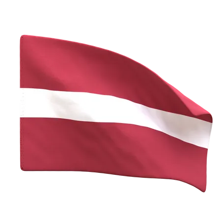 Drapeau de la Lettonie  3D Icon