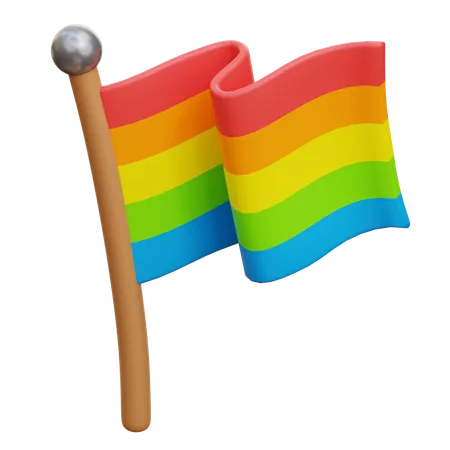 Drapeau lgbt  3D Illustration