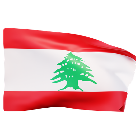 Drapeau du Liban  3D Icon