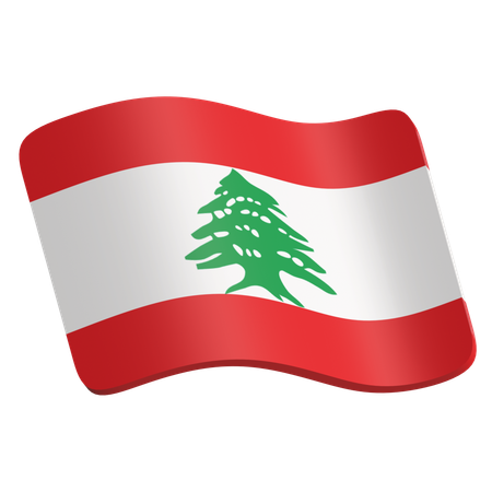 Drapeau du Liban  3D Icon