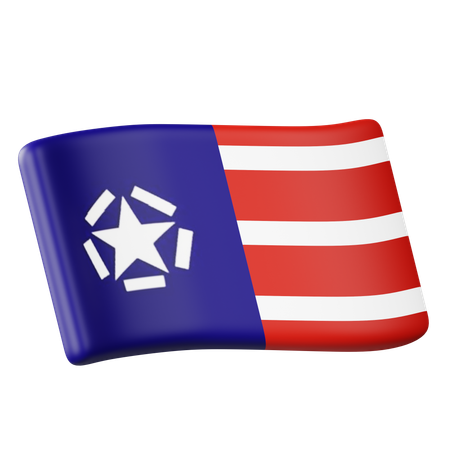 Drapeau de la liberté  3D Icon