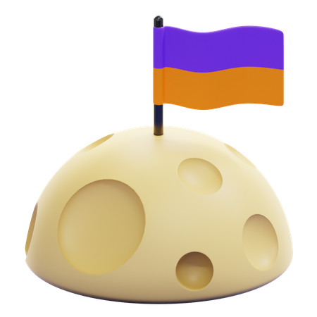 Drapeau lunaire  3D Icon