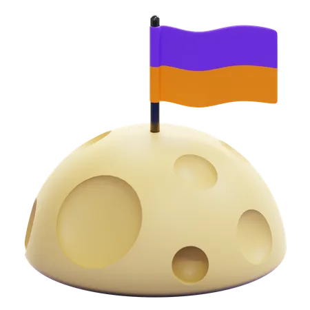 Drapeau lunaire  3D Icon